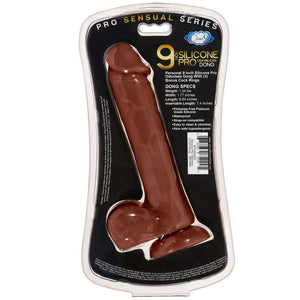 Pro Sensual Premium Silicone Dong W- 3 C Rings Brown 9 " - iVenuss