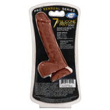 Pro Sensual Premium Silicone Dong W- 3 C Rings Brown 7 " - iVenuss