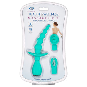 Cloud 9 Health & Wellness Anal Clitoral & Nipple Massager Kit Teal - iVenuss
