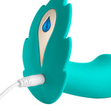 Cloud 9 Health & Wellness Wireless Remote Control Panty Leaf Vibe - Teal