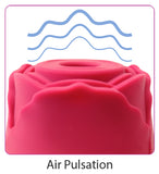 Cloud 9 Health & Wellness Rose Suction Stimulator Red