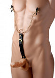 Master Series Penitentiary Nipple Clamps & Cock Ring Set Gold - iVenuss