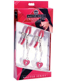 Master Series Charmed Heart Padlock Nipple Clamps - iVenuss