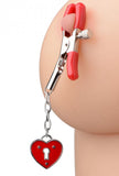 Master Series Charmed Heart Padlock Nipple Clamps - iVenuss