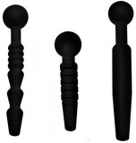 Master Series Dark Rods 3 Piece Penis Plug Set Silicone - iVenuss