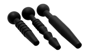 Master Series Dark Rods 3 Piece Penis Plug Set Silicone - iVenuss