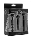 Master Series Dark Rods 3 Piece Penis Plug Set Silicone - iVenuss