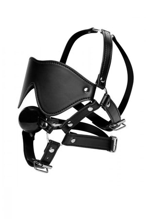 Strict Eye Mask Harness W- Ball Gag - iVenuss