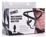Strict Male Harness W-silicone Butt Plug - iVenuss