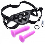 Strap U Double-g Deluxe Vibrating Silicone Strap On Kit - iVenuss