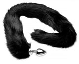 Tailz Extra Long Midnight Mink Tail Metal Anal Plug - iVenuss