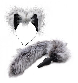 Tailz Grey Wolf Tail & Ears Set - iVenuss