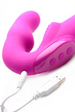 Strap U Evoke Super Charged Pink Vibrating Strapless Silicone Dildo - iVenuss