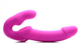 Strap U Evoke Super Charged Pink Vibrating Strapless Silicone Dildo - iVenuss