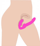 Strap U Evoke Super Charged Pink Vibrating Strapless Silicone Dildo - iVenuss