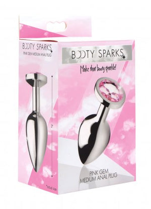 Booty Sparks Pink Gem Medium Anal Plug - iVenuss