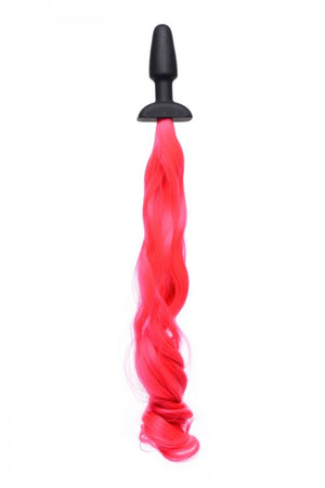 Hot Pink Pony Tail Anal Plug - iVenuss