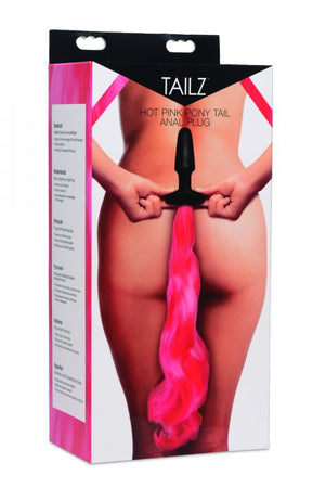 Hot Pink Pony Tail Anal Plug - iVenuss