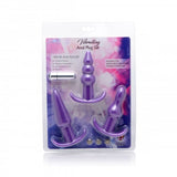Trinity Vibes 4 Pc Vibrating Anal Plug Set Purple - iVenuss