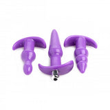 Trinity Vibes 4 Pc Vibrating Anal Plug Set Purple - iVenuss