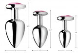 Booty Sparks Pink Heart Gem Anal Plug Set - iVenuss