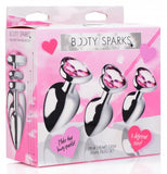 Booty Sparks Pink Heart Gem Anal Plug Set - iVenuss