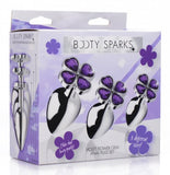Booty Sparks Violet Flower Gem Anal Plug Set - iVenuss