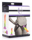 Strap U Proud Rainbow Silicone Dildo W- Harness - iVenuss