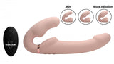 Strap U 10x Evoke Ergo-fit Inflatable & Vibrating Strapless Strap-on Flesh - iVenuss