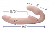 Strap U 10x Evoke Ergo-fit Inflatable & Vibrating Strapless Strap-on Flesh - iVenuss
