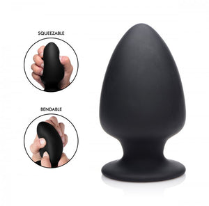 Squeeze-it Silexpan Anal Plug Large Black - iVenuss