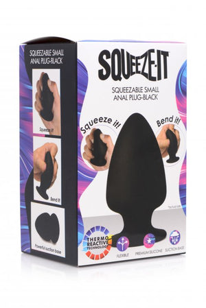 Squeeze-it Silexpan Anal Plug Small Black - iVenuss