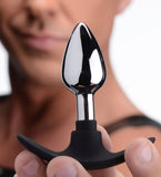 Master Series Dark Invader Metal & Silicone Anal Plug Small - iVenuss