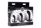 Master Series Dark Delights 3pc Curved Silicone Anal Trainer Set - iVenuss