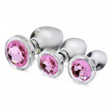 Booty Sparks Pink Gem Glass Anal Plug Set (out Mid Feb)