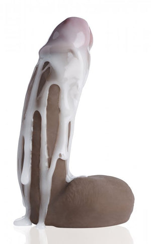 Loadz 8in Dual Density Squirting Dildo Dark (out Beg Dec)