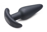 Bang! 21x Vibrating Silicone Butt Plug W- Remote Black