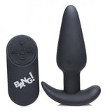 Bang! 21x Vibrating Silicone Butt Plug W- Remote Black