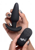 Bang! 21x Vibrating Silicone Butt Plug W- Remote Black
