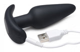 Bang! 21x Vibrating Silicone Butt Plug W- Remote Black