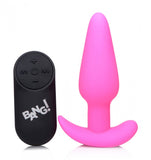Bang! 21x Vibrating Silicone Butt Plug W- Remote Pink