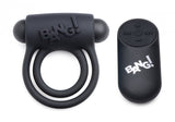 Bang! Silicone Cock Ring & Bullet W- Remote Black (out Mid Feb)