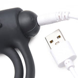 Bang! Silicone Cock Ring & Bullet W- Remote Black (out Mid Feb)