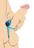 Bang! Silicone Cock Ring & Bullet W- Remote Blue