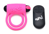 Bang! Silicone Cock Ring & Bullet W- Remote Pink