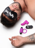 Bang! Couples Love Ring Finger Vibe Bullet & Blindfold Kit Purple