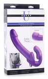 Strap U 7x Revolver Thick Vibrating Strapless Strap-on Purple