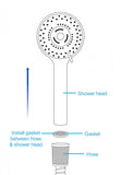 Cleanstream Shower Head W- Silicone Nozzle