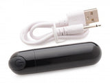 Bang! 10x Vibrating Metallic Bullet Black (out Mid Sep)
