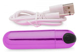 Bang! 10x Vibrating Metallic Bullet Purple (out Mid Sep)